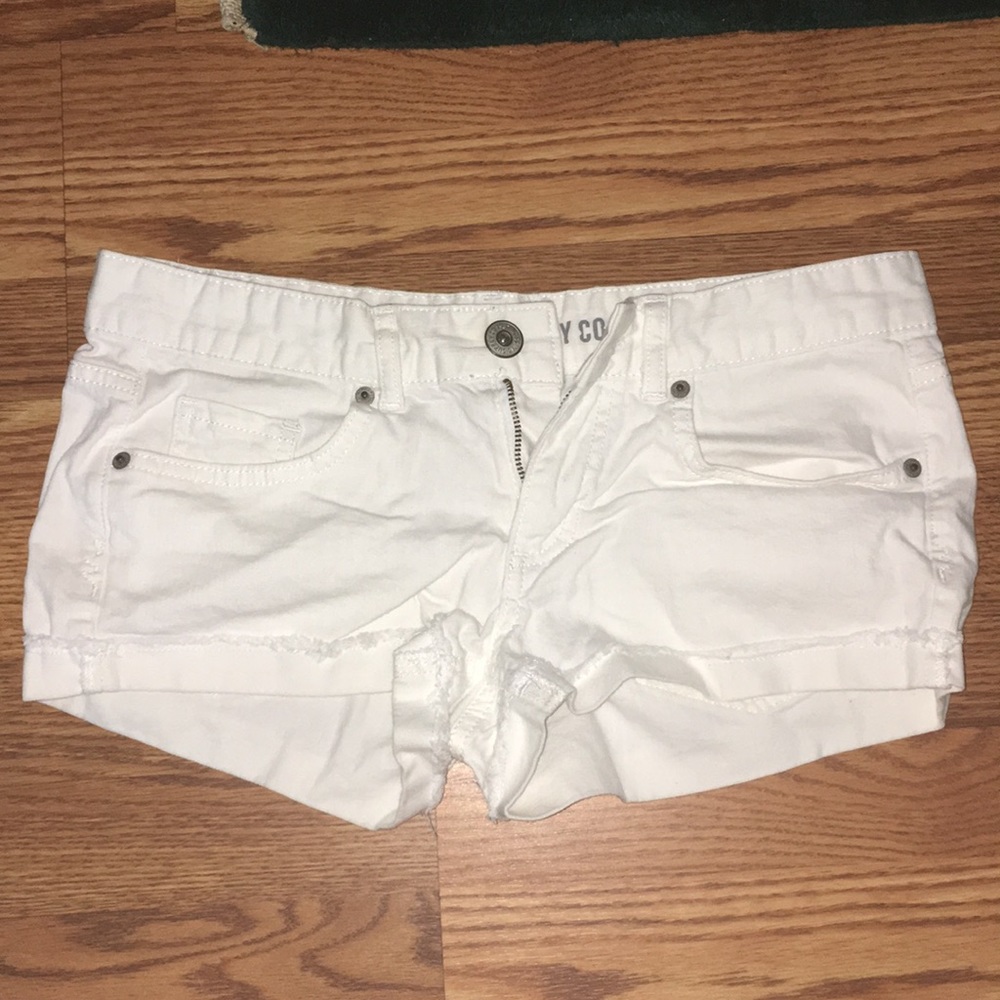 White Jean Shorts